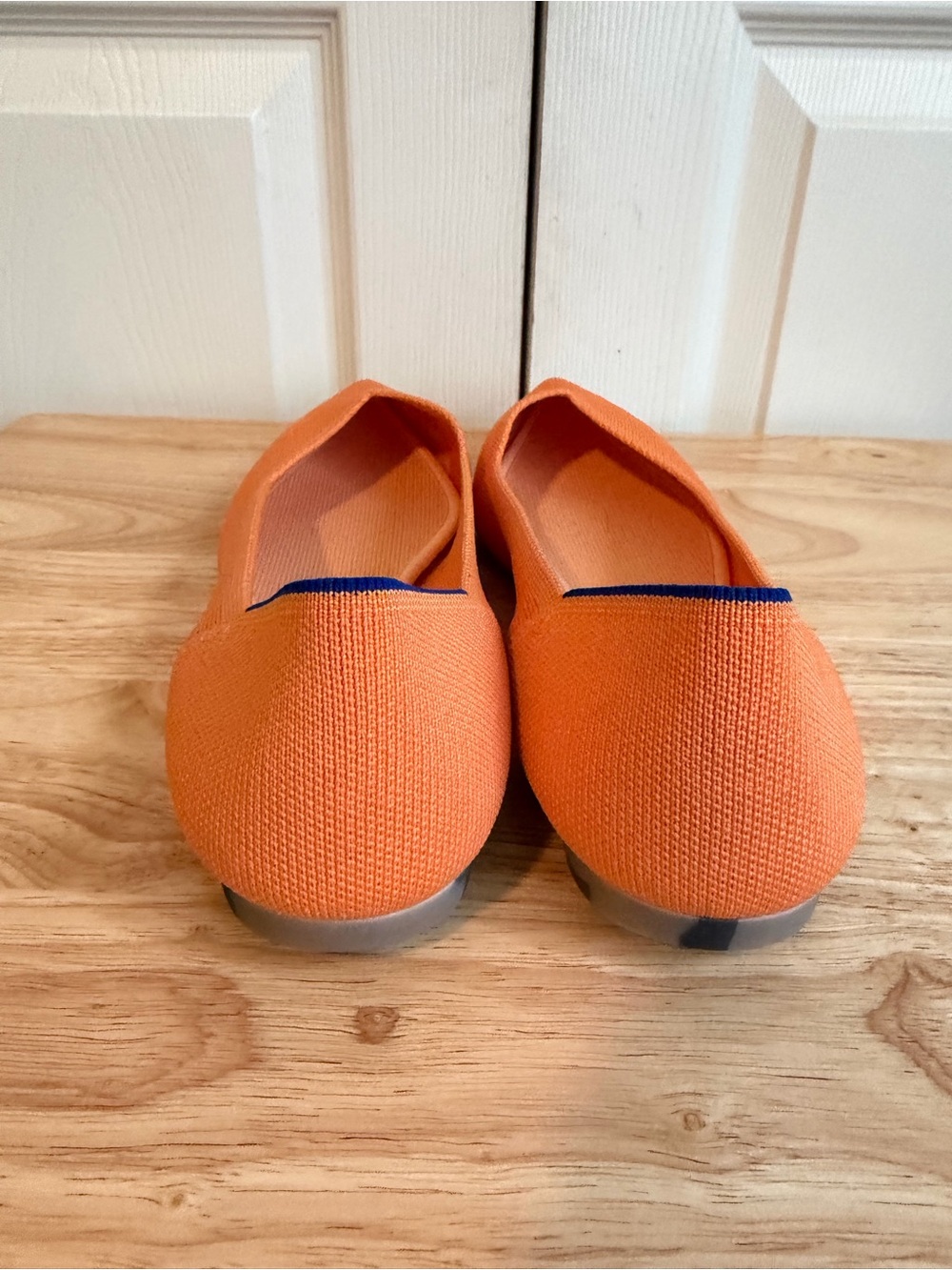 Rothy’s The Point Tangerine Washable Comfort Flat Size 10.5 - Picture 4 of 10